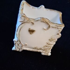 Antique Milk Glass Playing Card Deck Holder